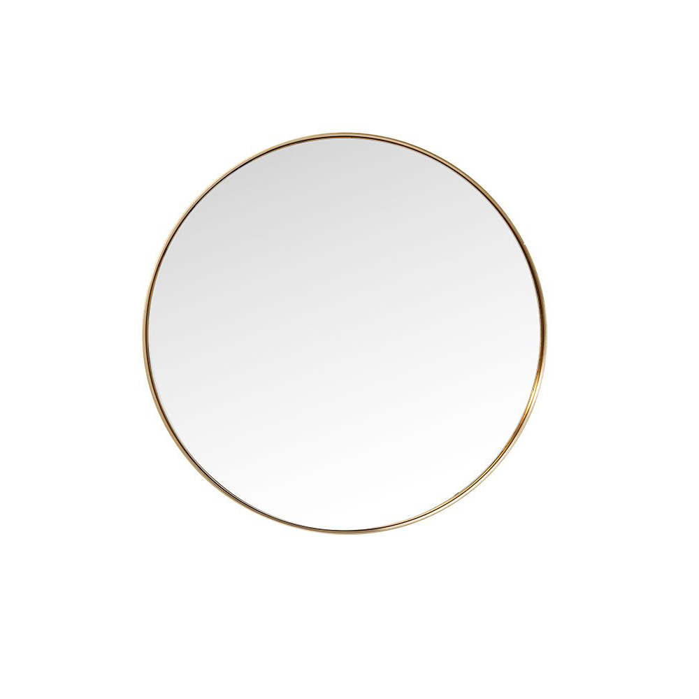Wandspiegel Curve Round Brass Ø100cm