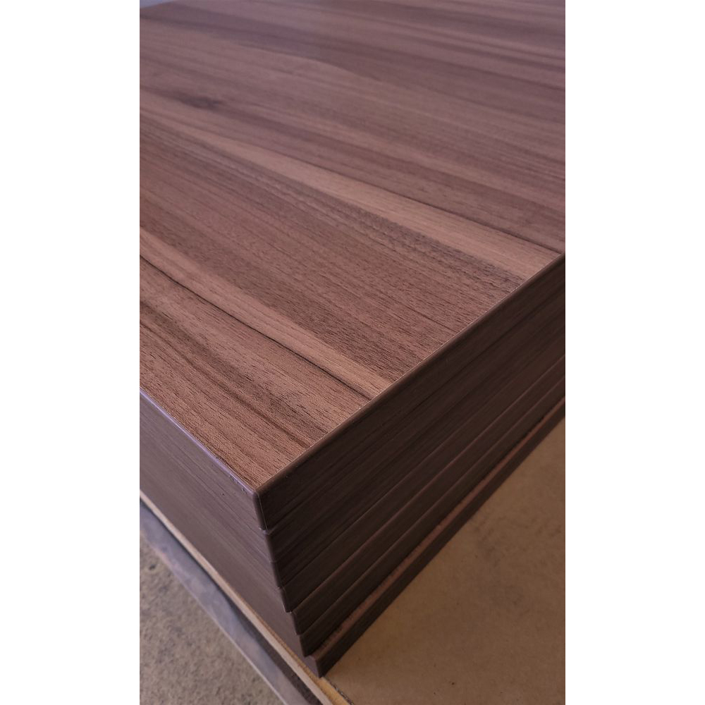 Melaminharz Tischplatte 25mm 80x80cm Nussbaum hell Sonderposten