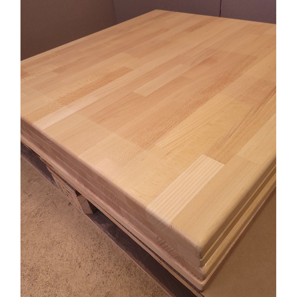 Massivholz Tischplatte 29mm 80x80cm Buche Natur Sonderposten