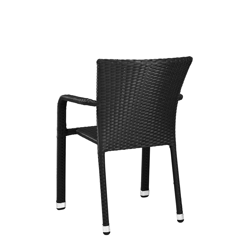 Gastronomiestuhl_Terrassenstuhl_Basato_black_hinten Basato 48 black seagrass