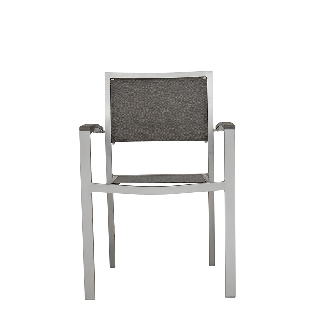 Terrassenstuhl Georgia Silber Mixed Grey