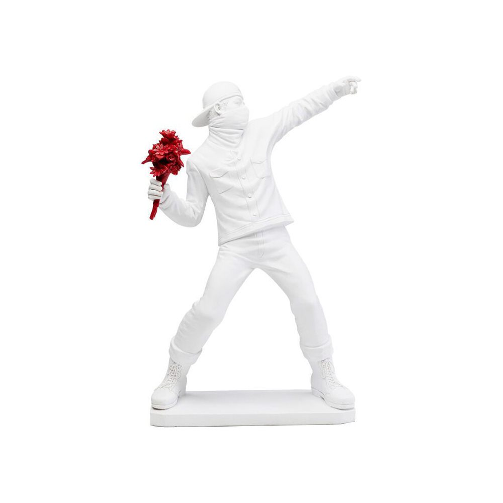 56374_master_a Deko Figur Street Art Bouquet Weiß 67cm