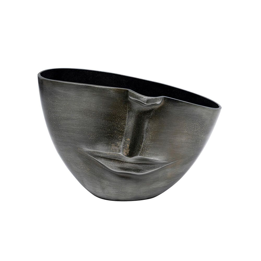 53914 Vase Half Face Anthrazit 31cm