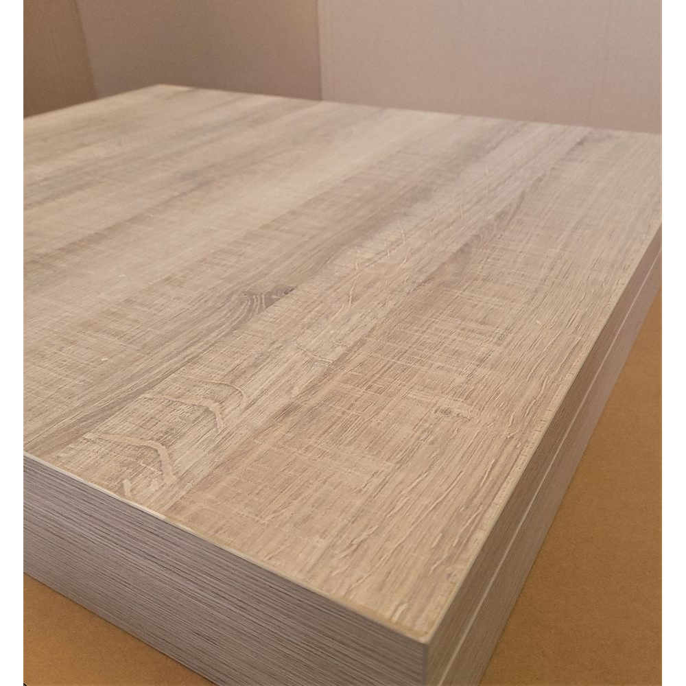 HPL Tischplatte 38mm 80x70cm Wildeiche grau Sonderposten