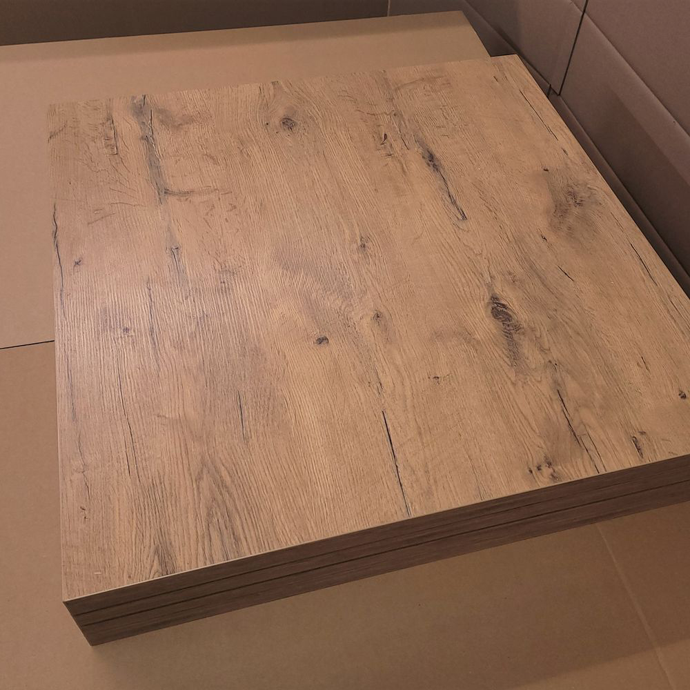 HPL Tischplatte Kastelleiche 80x80 Sonderposten