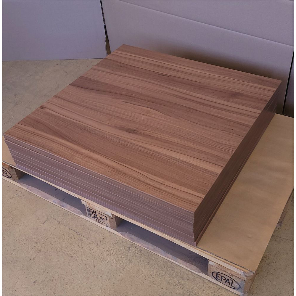 Melaminharz Tischplatte 25mm 80x80cm Nussbaum hell Sonderposten