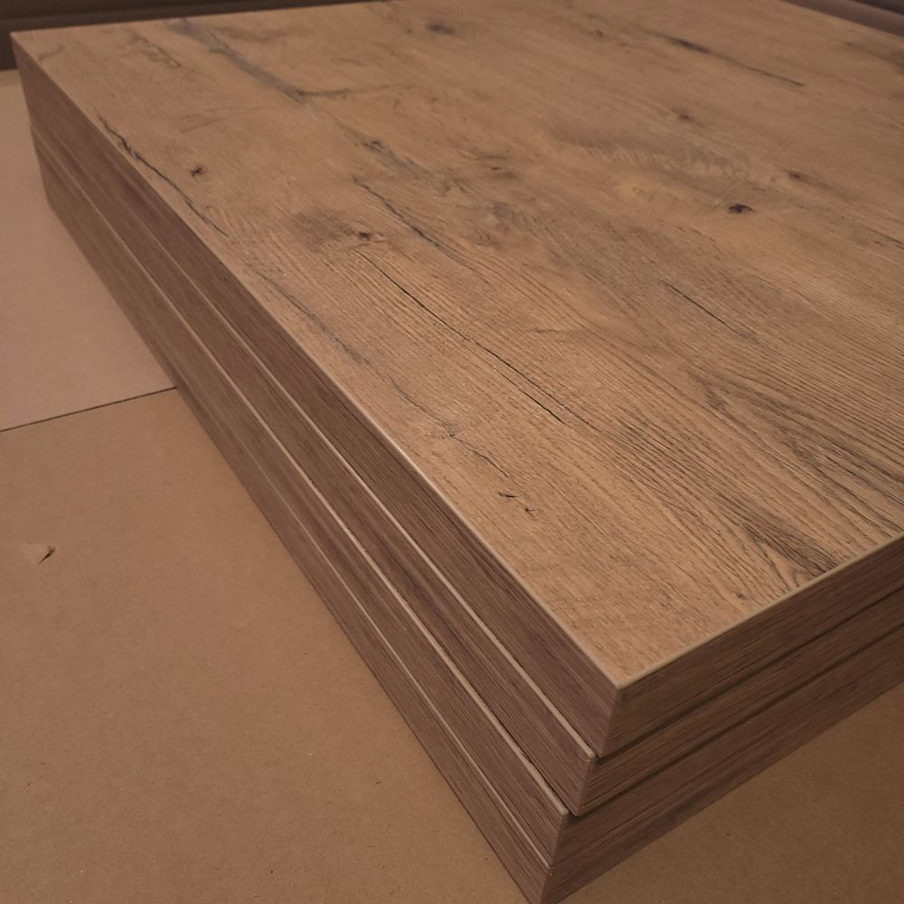 HPL Tischplatte Kastelleiche 80x80 Sonderposten