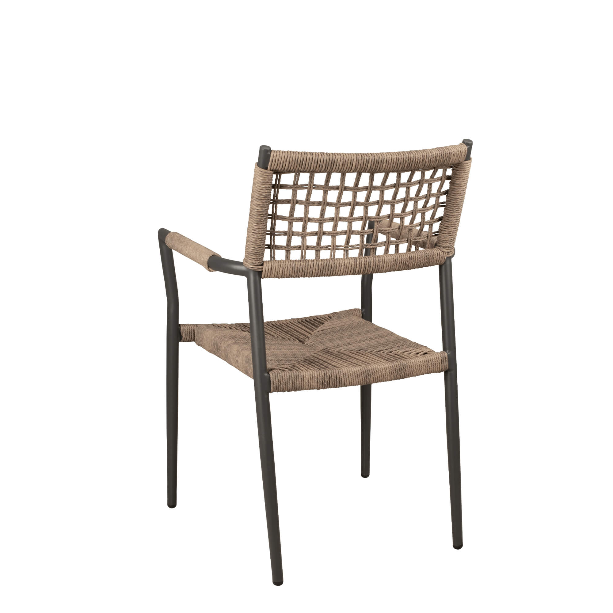 Sisson Wheat Outdoorstuhl mit Geflecht – Rueckansicht
