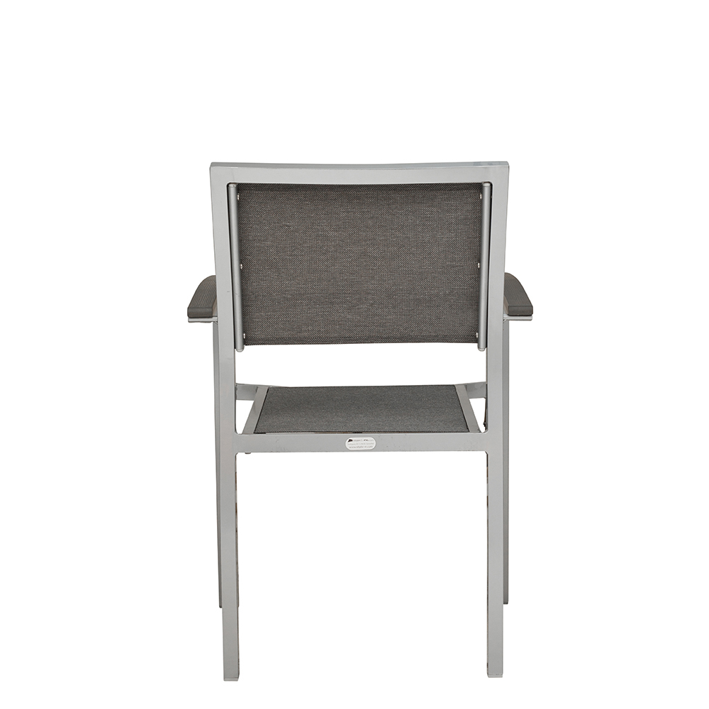 Terrassenstuhl Georgia Silber Mixed Grey