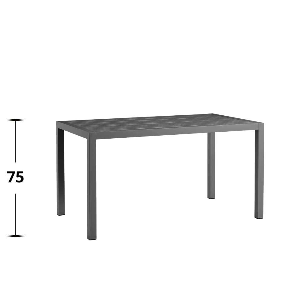 Outdoortisch Cordone Alu Tisch Anthrazit 140