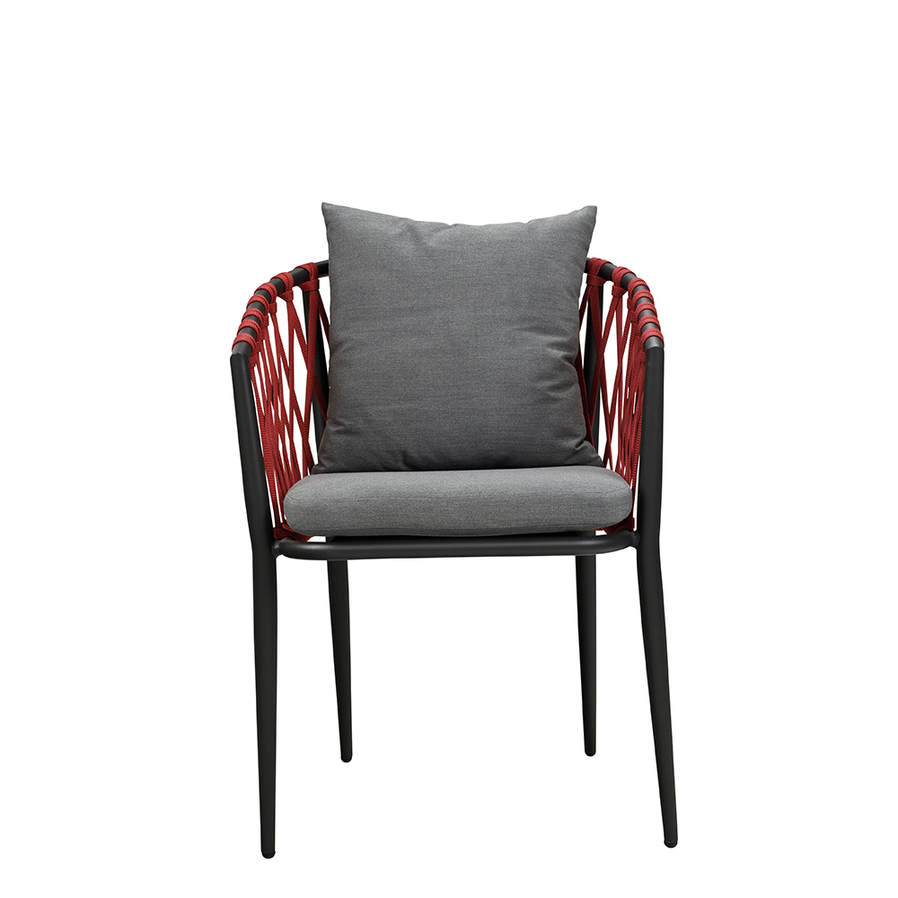 Gastronomie_Outdoorstuhl_Crosima-Red-Grey_frontal_1000px Crosima red grey