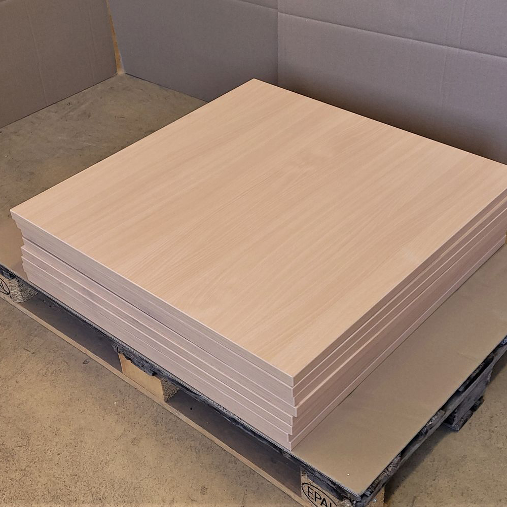Melaminharz Tischplatte 25mm 80x80cm Buche natur Sonderposten