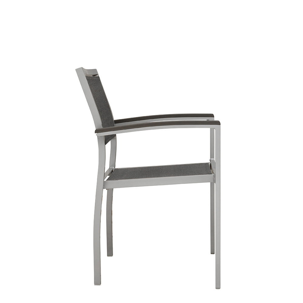 Terrassenstuhl Georgia Silber Mixed Grey