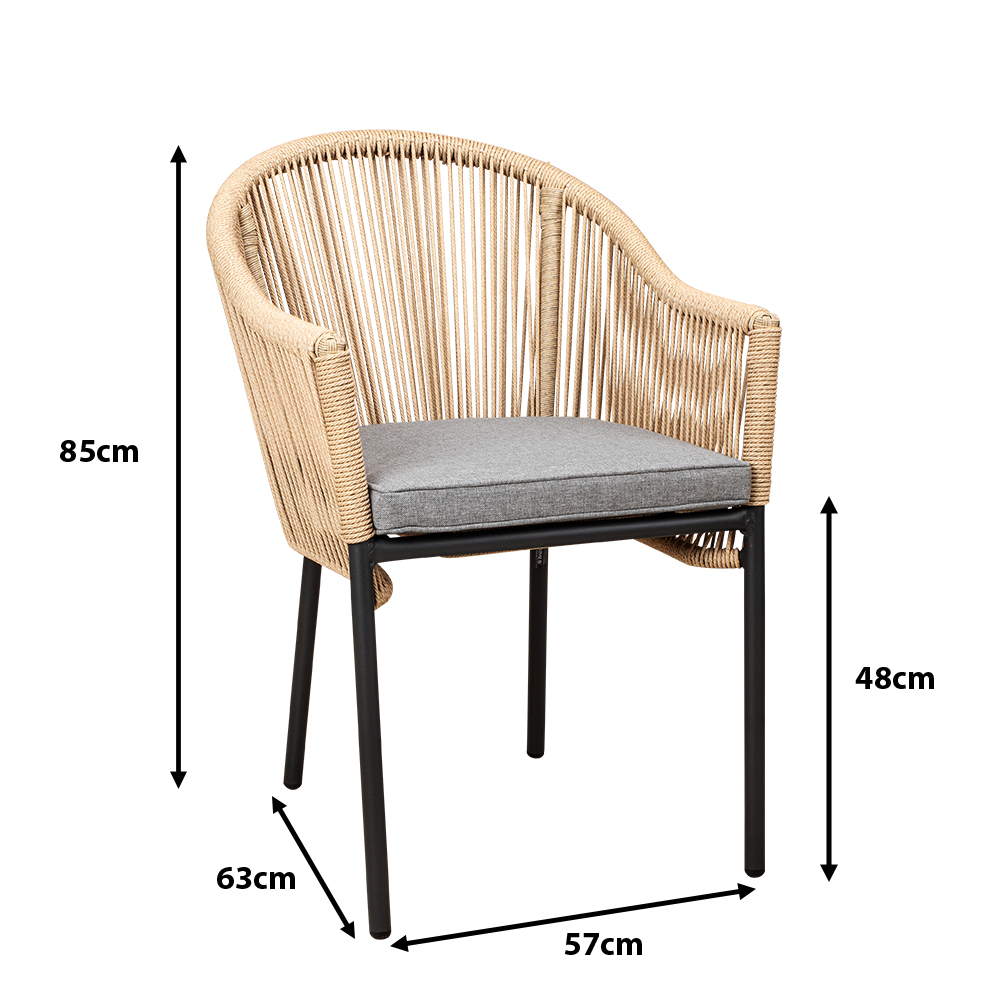 Outdoorstuhl Mona Cream Maße Outdoorstuhl Mona Cream Maße