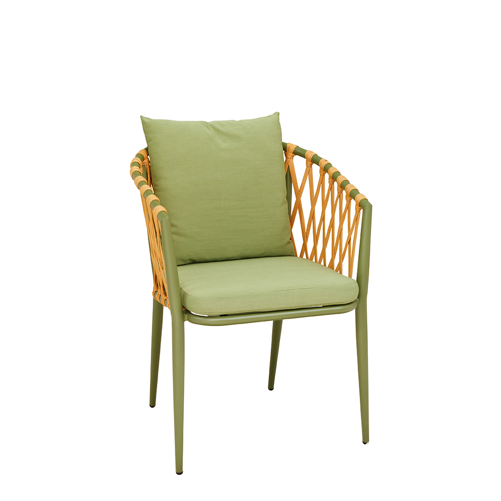 Gastronomie_Outdoorstuhl_Crosima-green-orange_vorne_1000px Crosima green orange