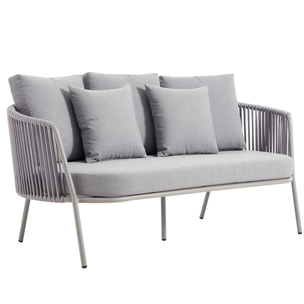 Gastronomie_Outdoorlounge_Kosma-light-grey_2-Sitzer Kosma Lounge Set Light Grey