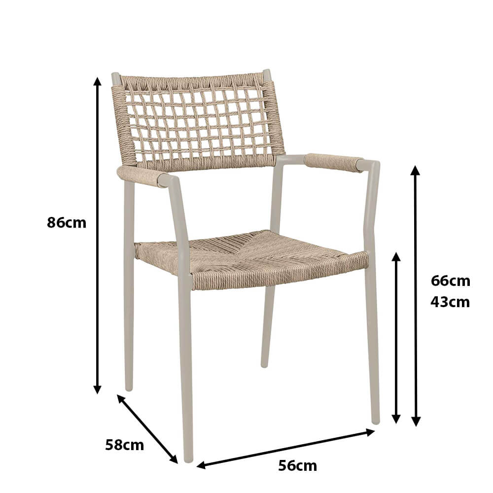 Outdoorstuhl Sisson Cream Maße Outdoorstuhl Sisson Cream Maße