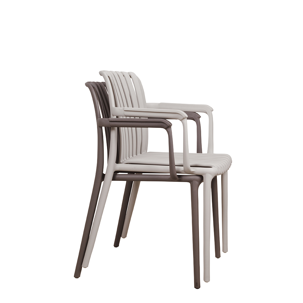 Kunststoffstuhl FOMA 1819 Taupe