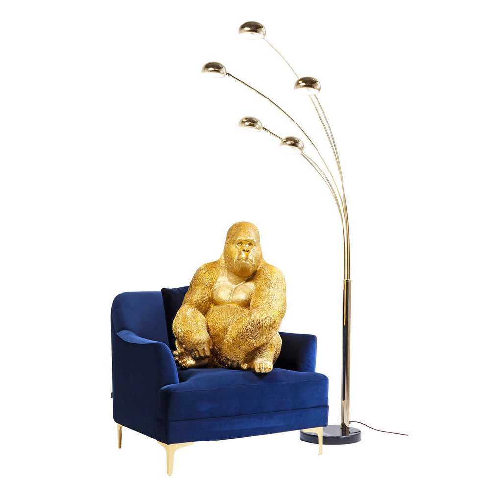 61445_master_e Deko Figur Monkey Gorilla Side XL Gold 76cm