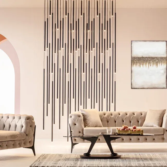 Hängeleuchte Living Vegas Deluxe Schwarz Matt LED