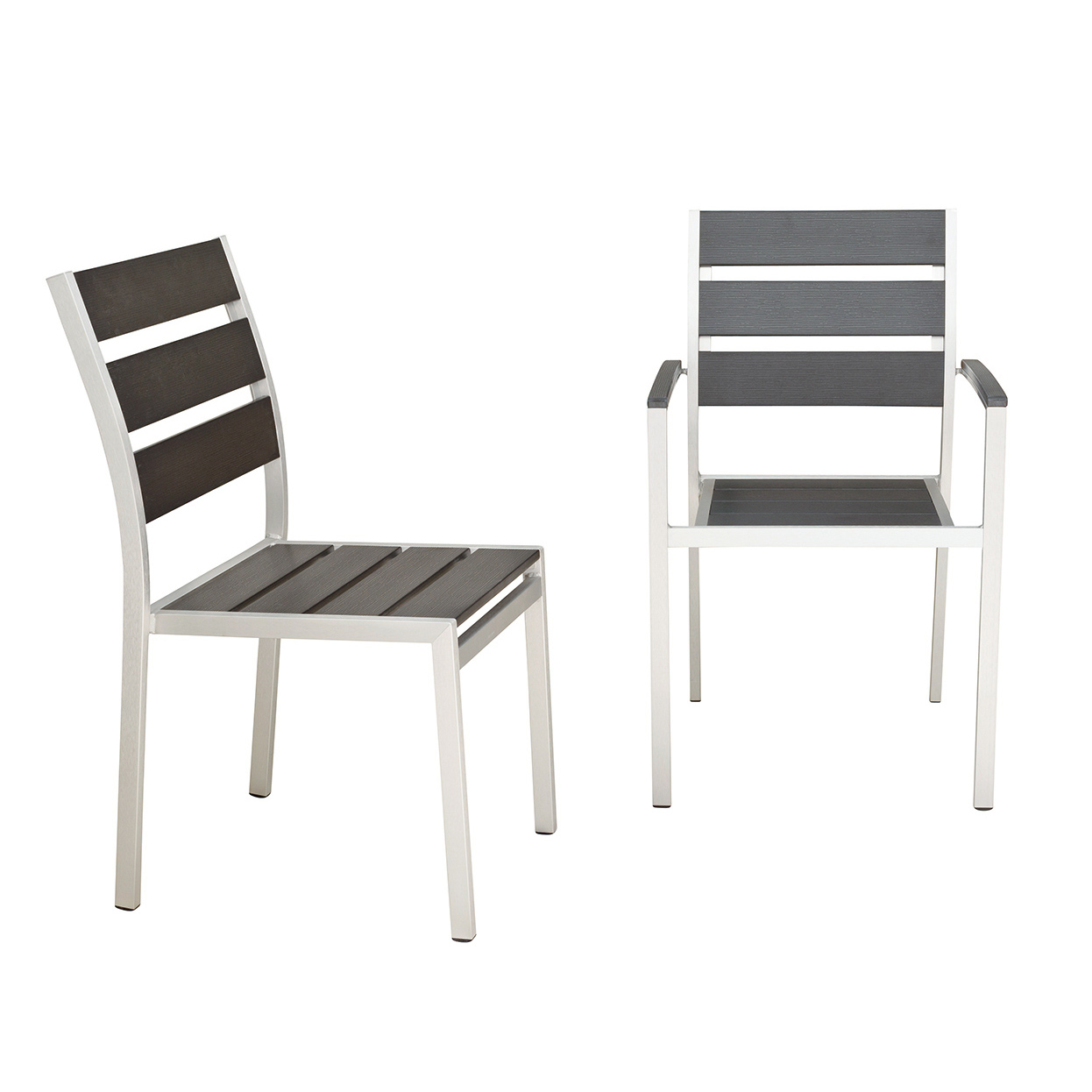 Terrassenstuhl Nesona Grau